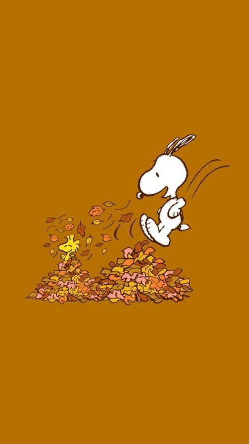 Snoopy Fall Wallpaper - iXpap