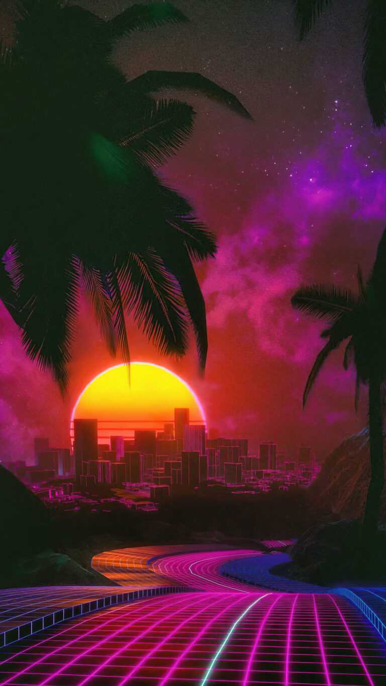 Synthwave Wallpaper Phone - iXpap