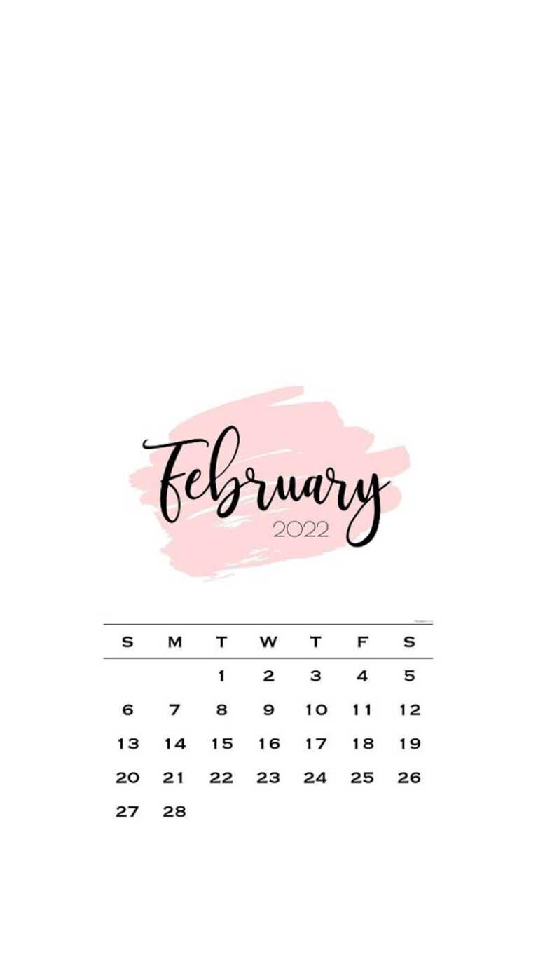 February Calendar Wallpaper 2022 - iXpap