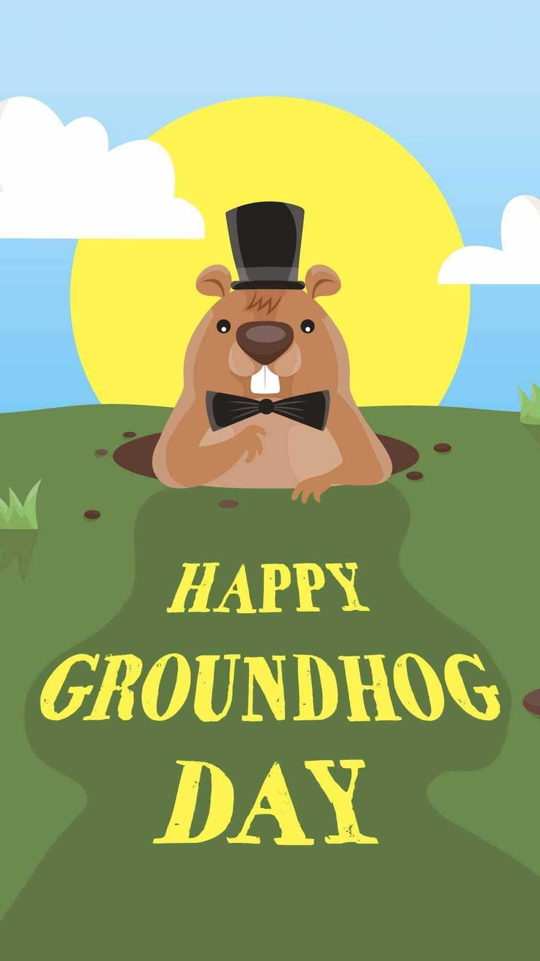 Happy groundhog day gif