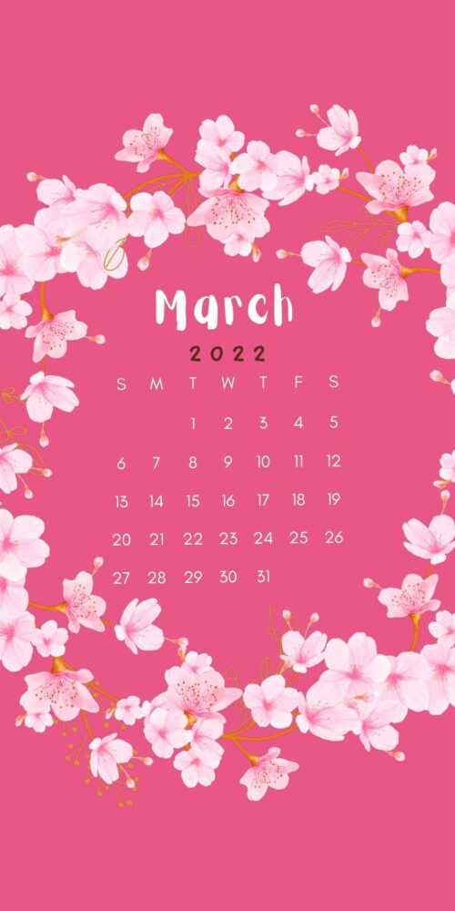 2022 March Calendar Wallpaper - iXpap