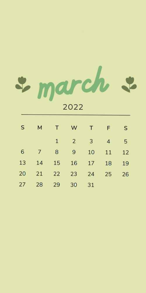 2023 March Calendar Wallpaper - iXpap