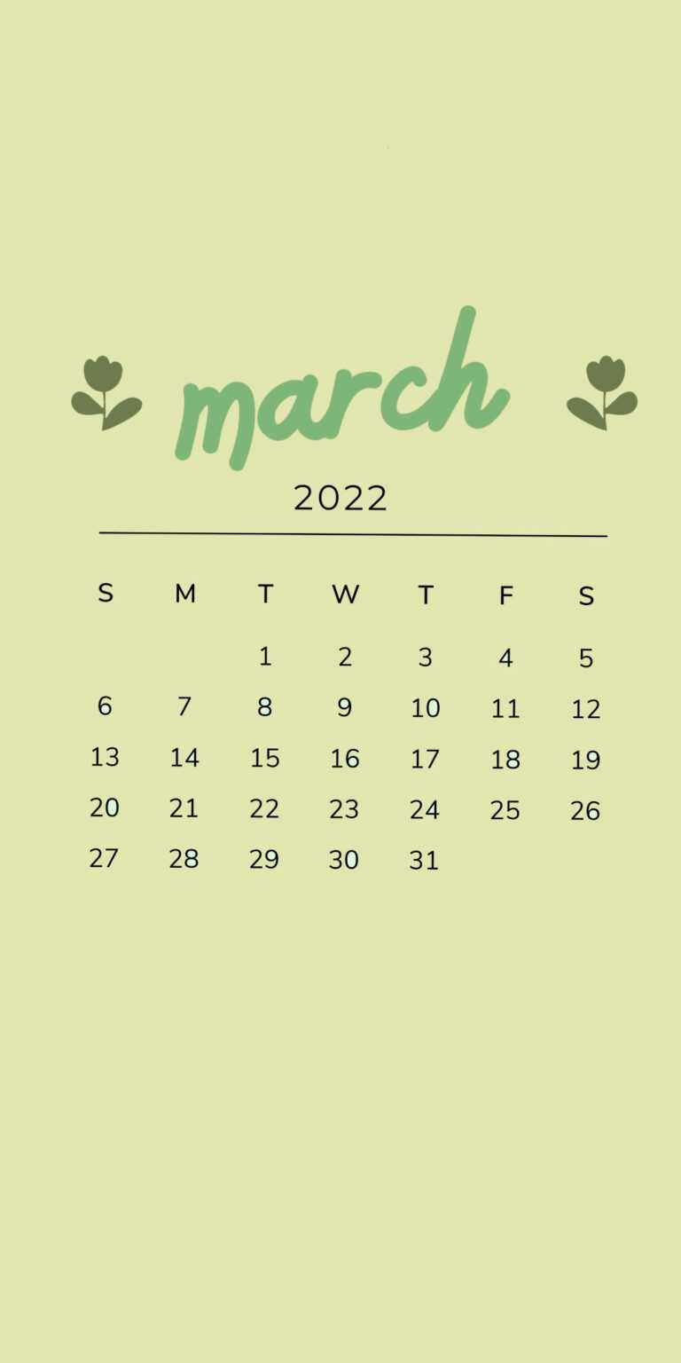 March Calendar Wallpaper 2022 - iXpap