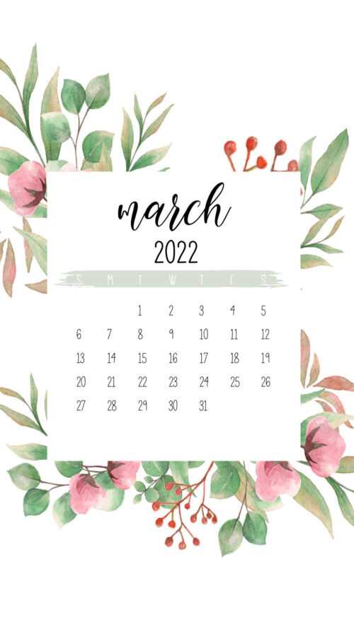 March Calendar Wallpaper 2022 - Ixpap