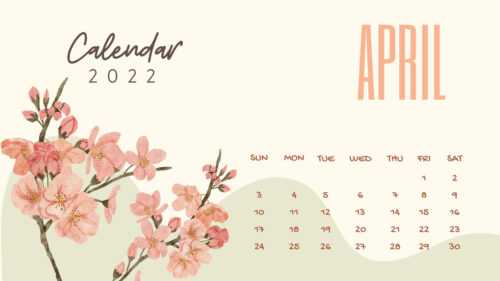 2022 April Calendar Wallpaper - iXpap