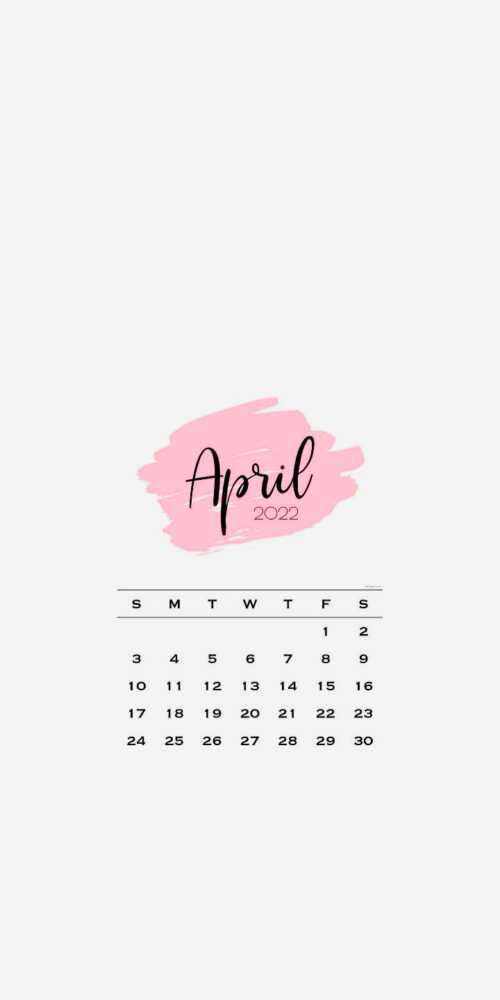 April Calendar Wallpaper 2022 - iXpap