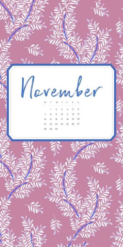 November Calendar Wallpaper 2022 - iXpap