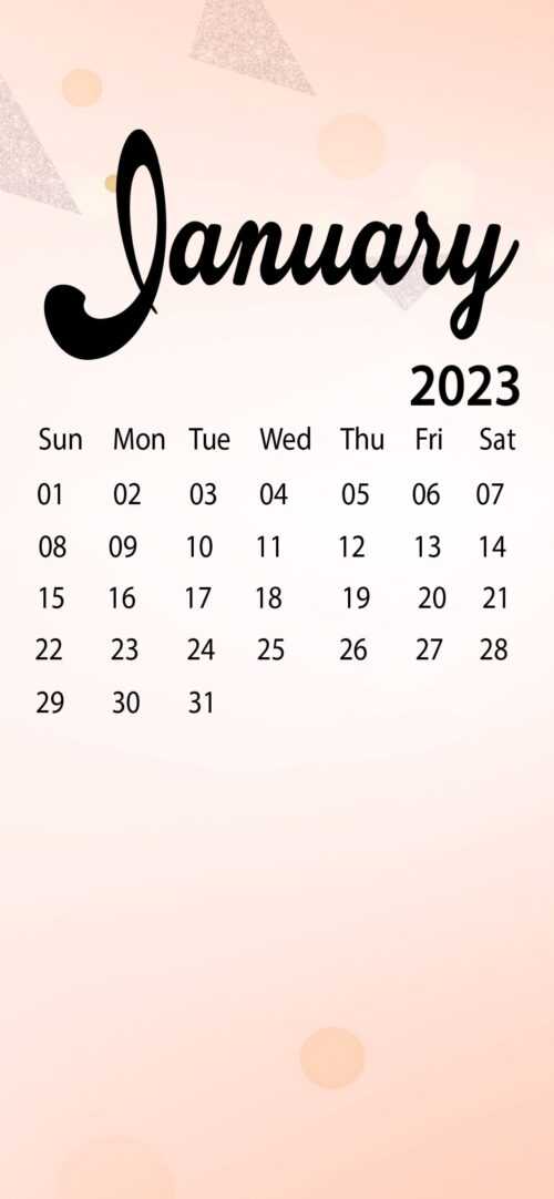 January Calendar Wallpaper 2023 - iXpap