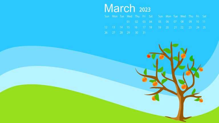 March 2023 Calendar Wallpaper - iXpap