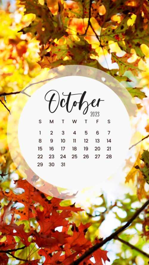 October Calendar 2023 Wallpaper - iXpap