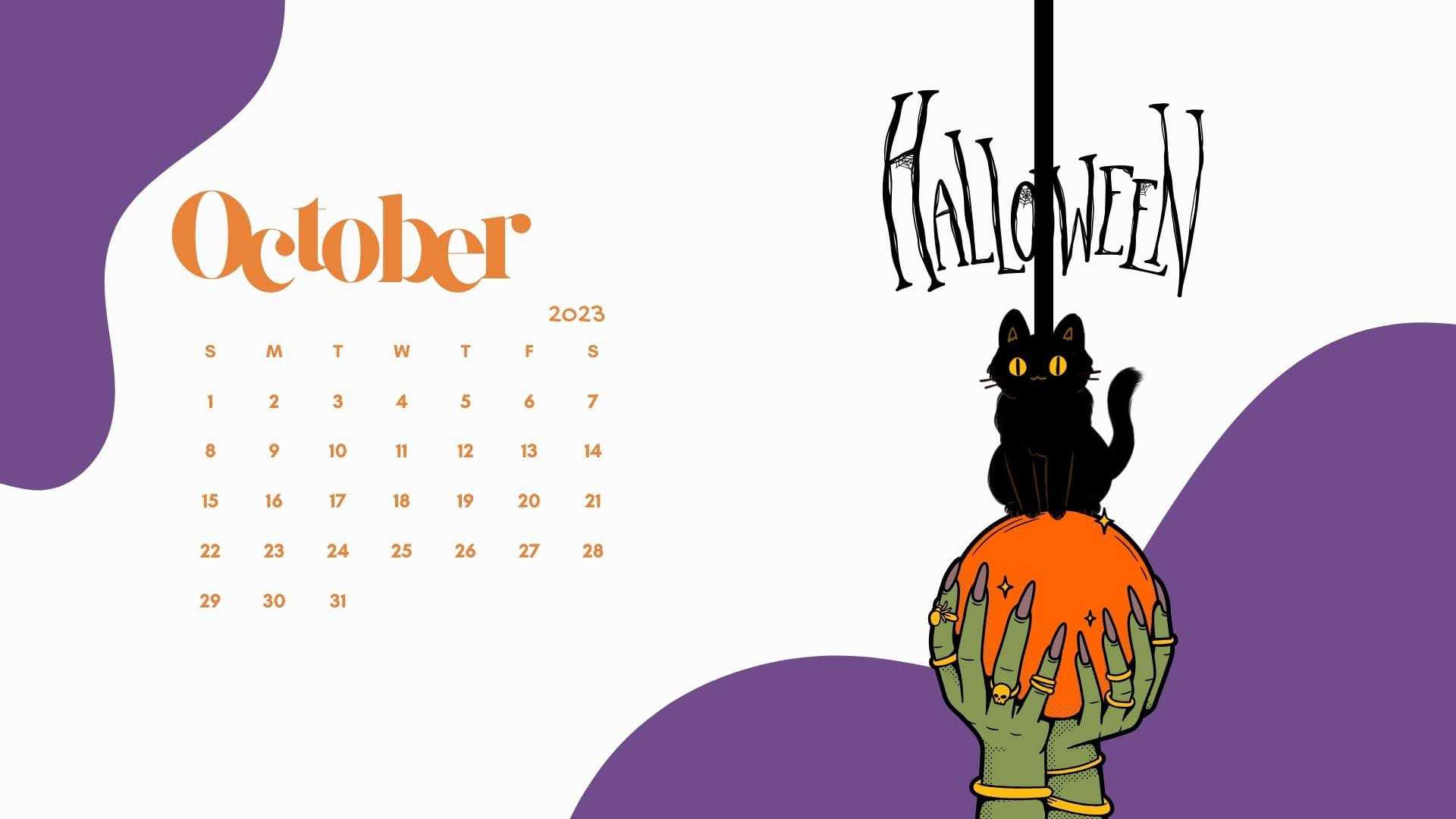 October Desktop Calendar Wallpaper - iXpap
