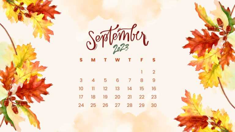 September 2023 Calendar Wallpaper - iXpap