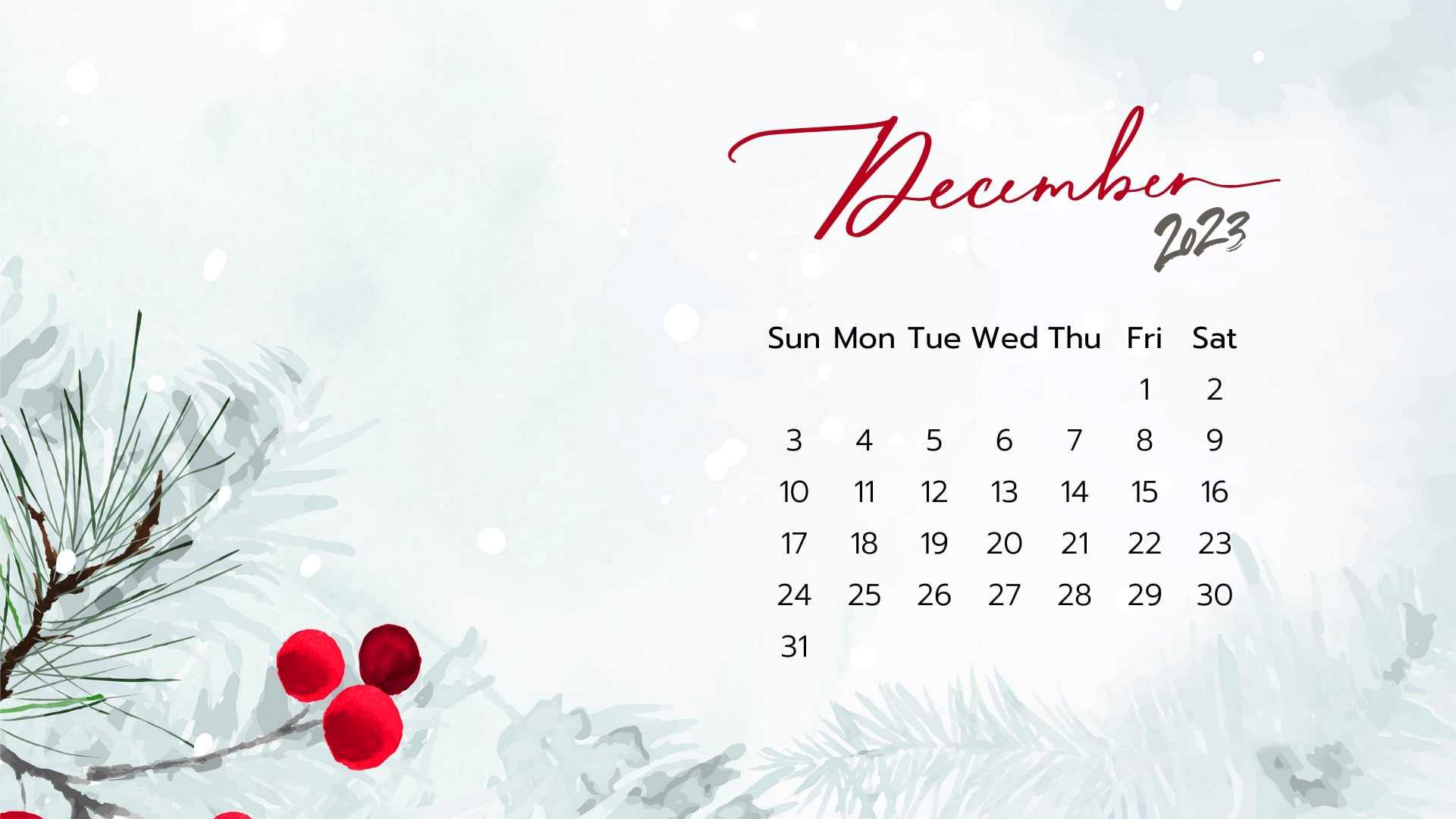 December Calendar 2023 Wallpaper - iXpap