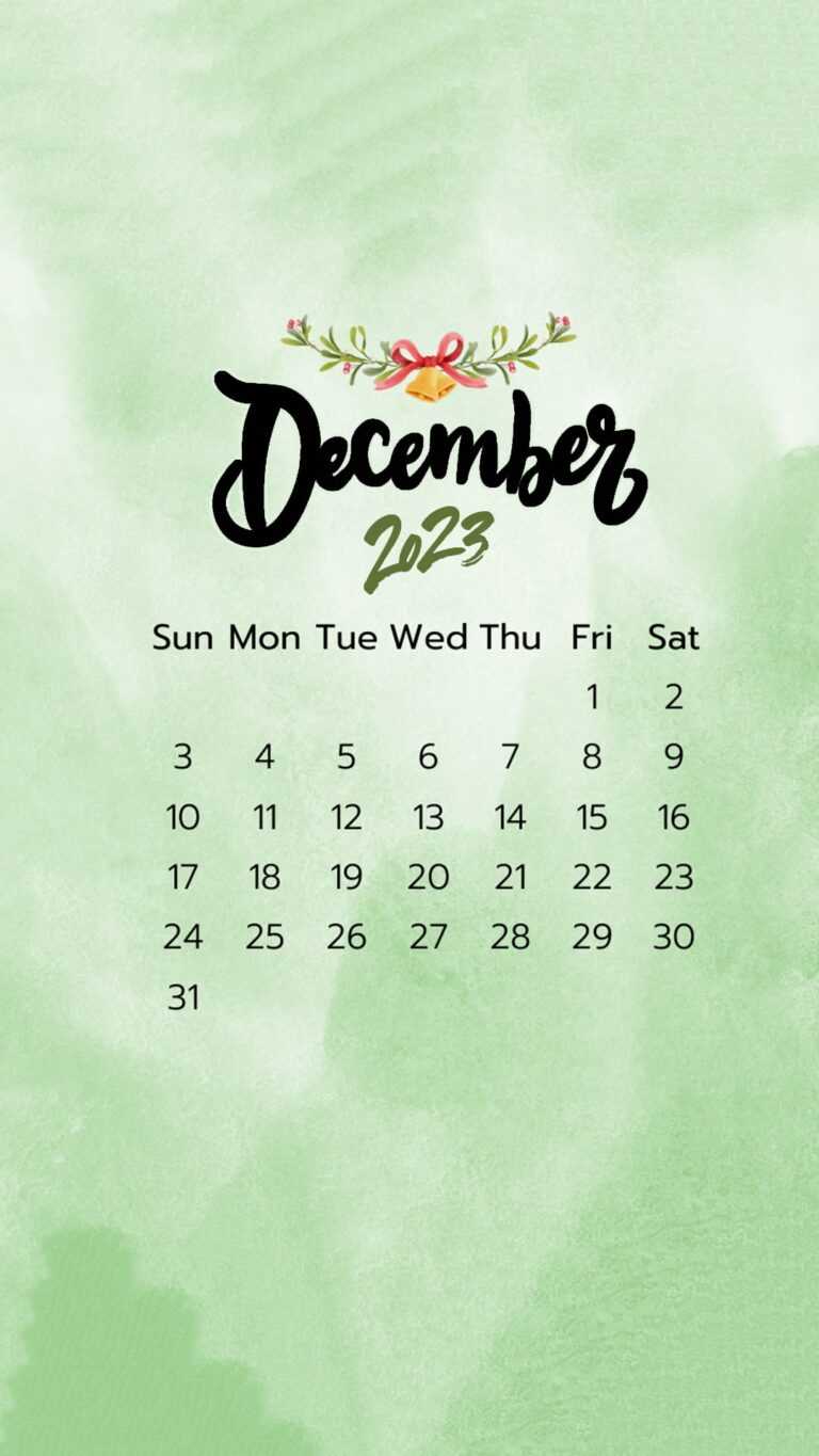 December Calendar Wallpaper 2023 - iXpap