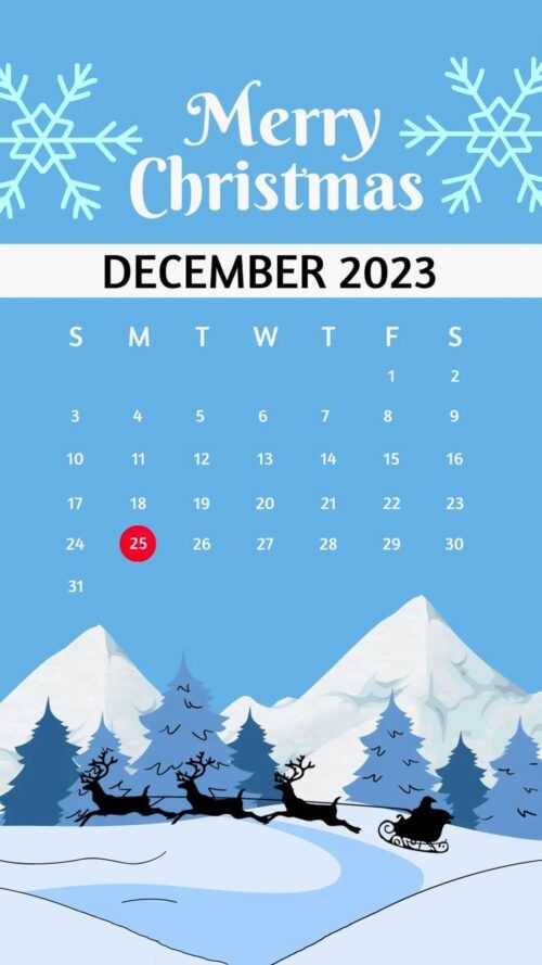 December Calendar Wallpaper 2023 - iXpap