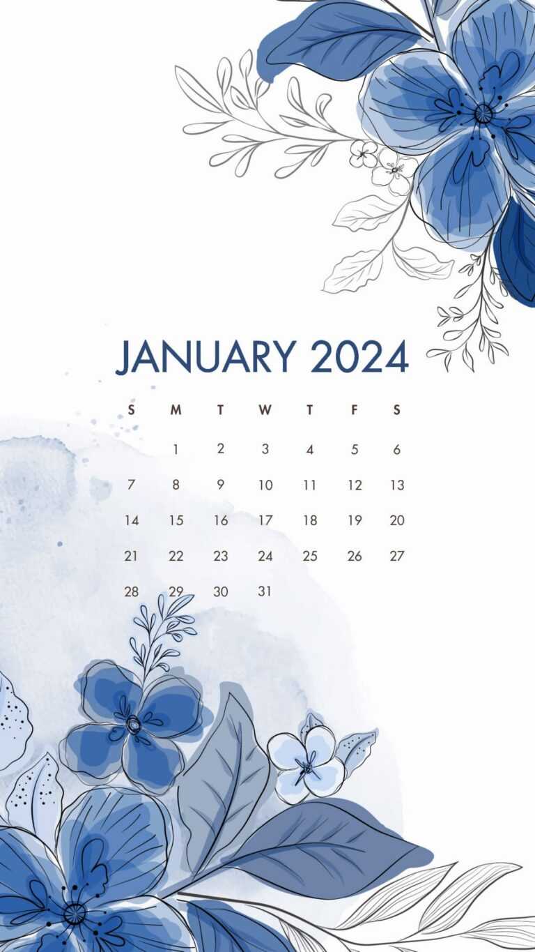 January 2024 Calendar Wallpaper iXpap