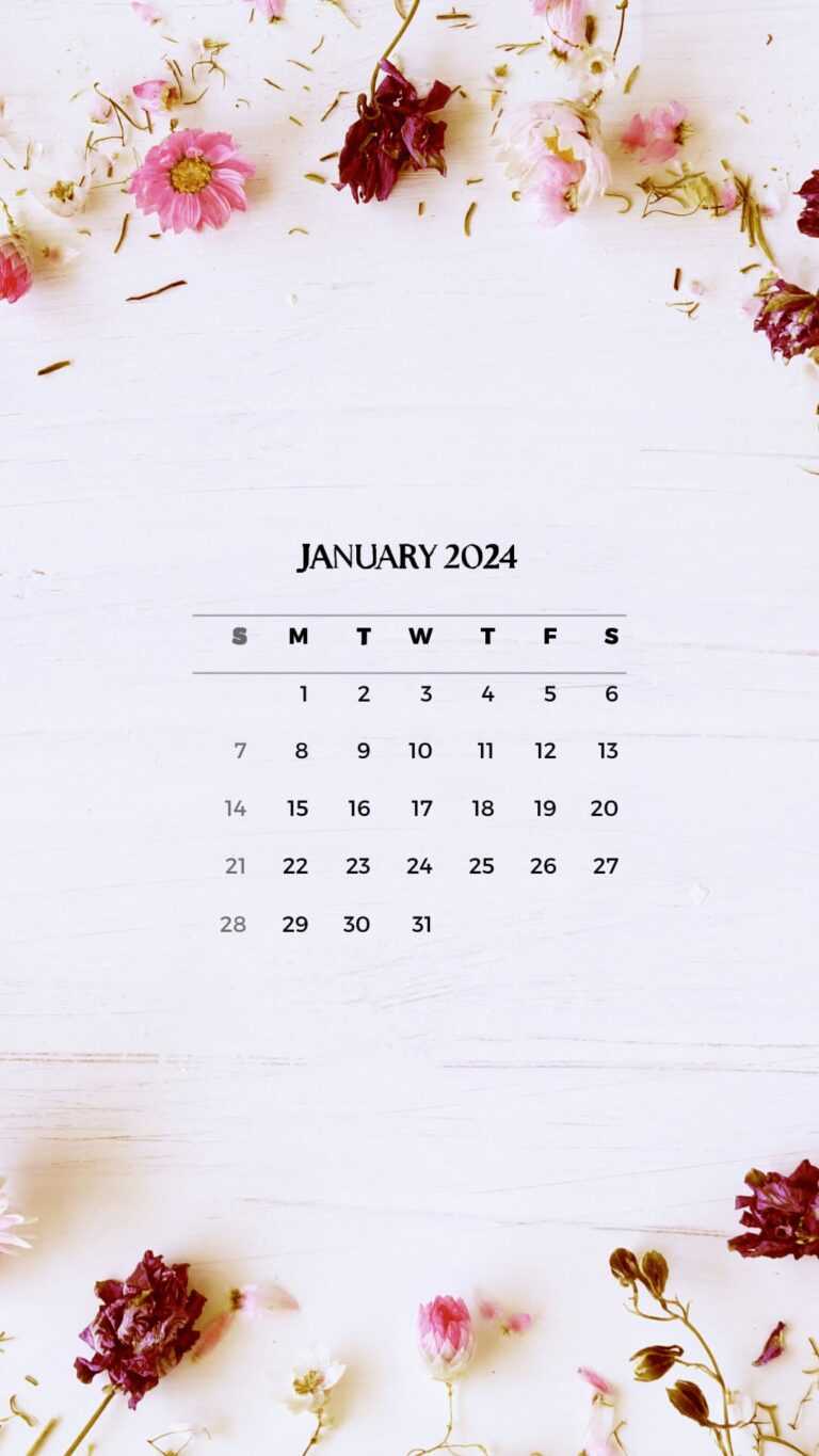 January 2024 Calendar Wallpaper - iXpap