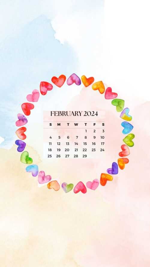 February 2024 Calendar Wallpaper iXpap