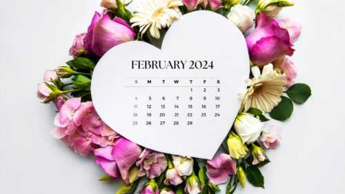 February 2024 Calendar Wallpaper - iXpap