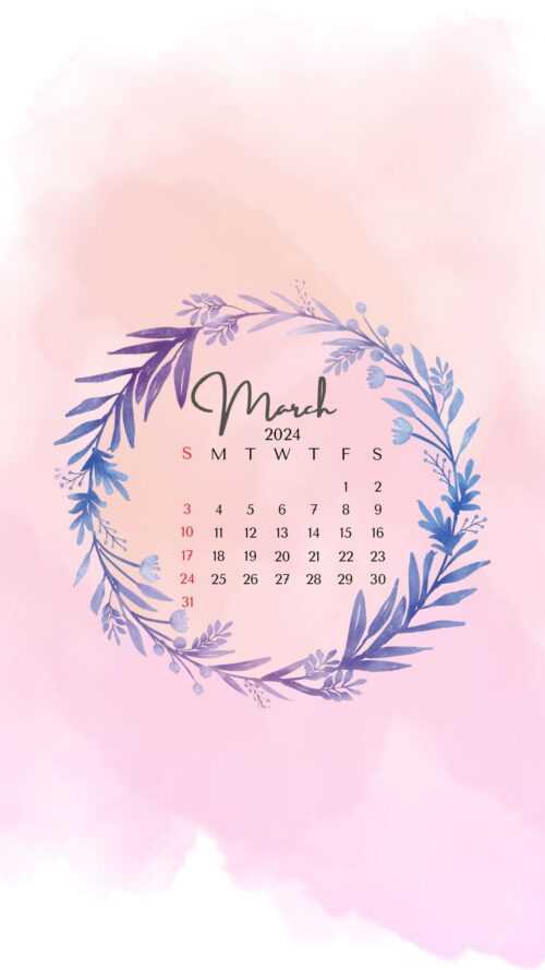 March 2024 Calendar Wallpaper iXpap