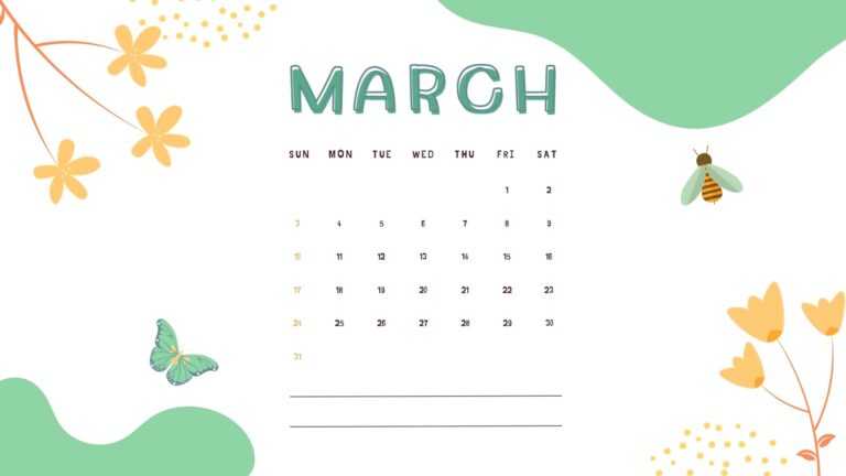 March 2024 Calendar Wallpaper iXpap