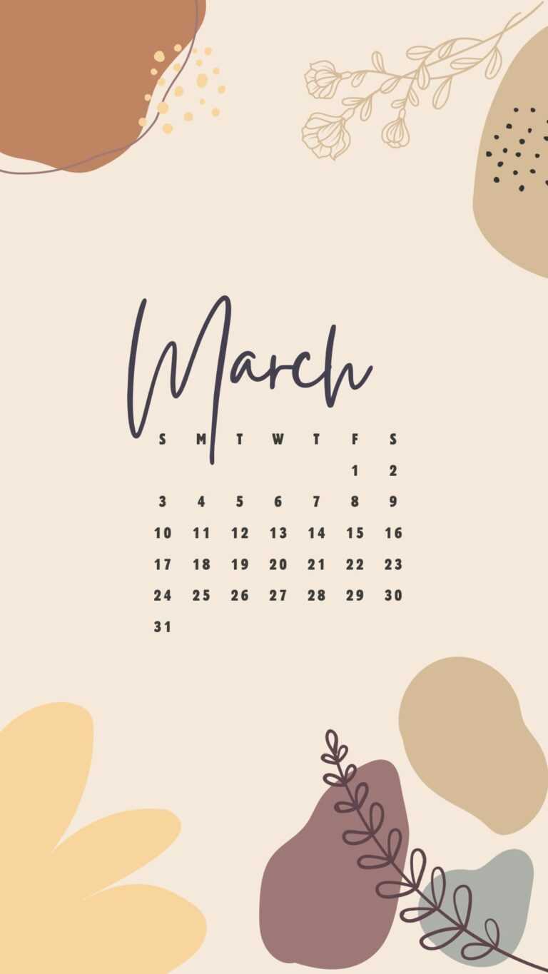 March 2024 Calendar Wallpaper iXpap