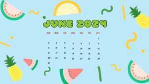 June Calendar Wallpaper 2024