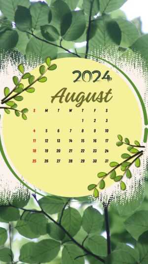 2024 August Calendar Wallpaper