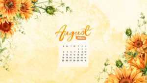 2024 August Calendar Wallpaper