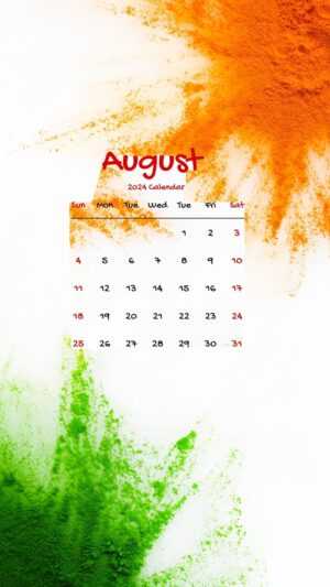 2024 August Calendar Wallpaper