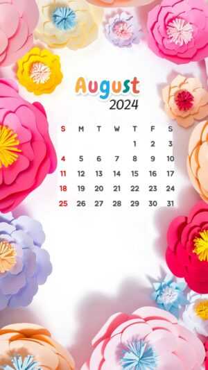 August 2024 Calendar Wallpaper