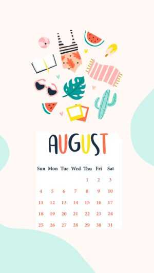 August 2024 Calendar Wallpaper