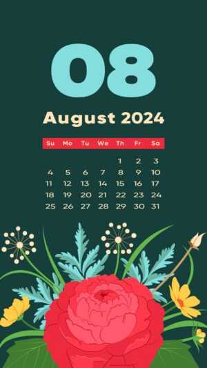 August Calendar 2024 Wallpaper