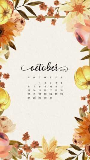 2024 October Calendar Wallpaper