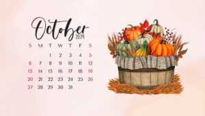 2024 October Calendar Wallpaper