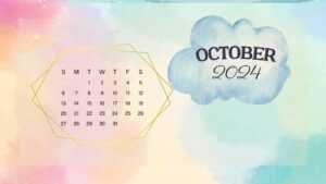 2024 October Calendar Wallpaper