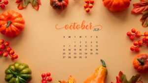 October 2024 Calendar Wallpaper