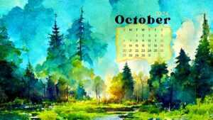 October 2024 Calendar Wallpaper