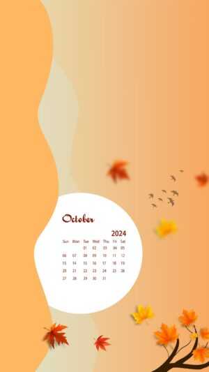 October 2024 Calendar Wallpaper