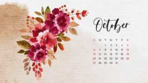 October 2024 Calendar Wallpaper