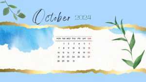 October 2024 Calendar Wallpaper