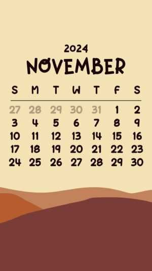 November Calendar 2024 Wallpaper