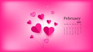 February 2025 Calendar Wallpaper